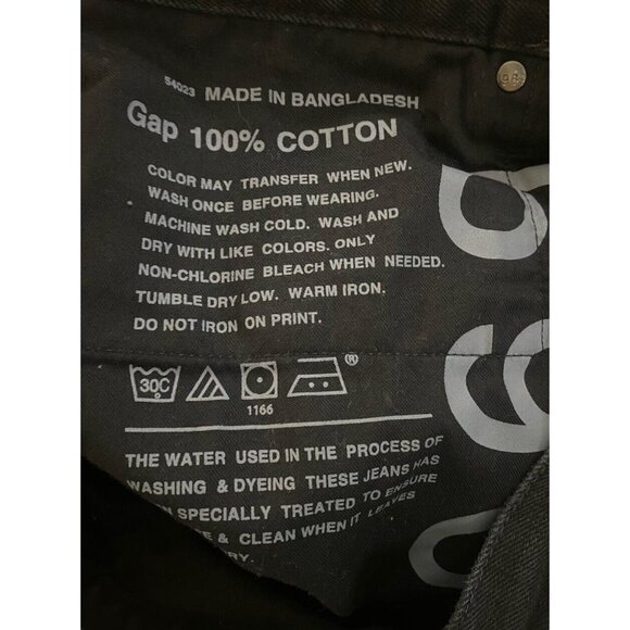Gap 1969 Jeans Mens 36 x 32 Faded Black Standard Straight Fit Dark Wash Denim - Picture 7 of 7